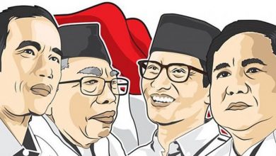 Ilustrasi Jokowi Maruf dan Prabowo Sandi